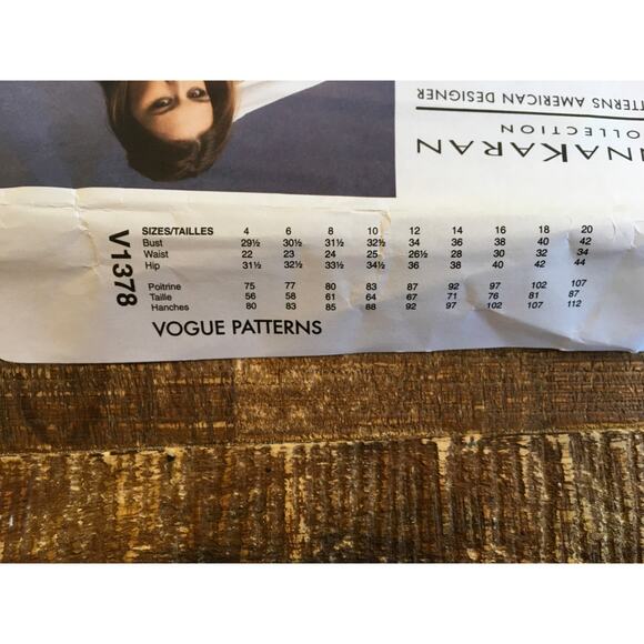 Vogue Sewing Pattern V1378 Womens Donna Karan Top Pants Separates 12-20 UNCUT - Picture 3 of 3